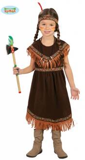 Indiaanse kinderkostuum Alawa Bruin - Kastanje