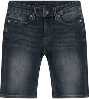 Indian blue Jeans Jongens jeans short Andy - Zwart denim - Maat 128