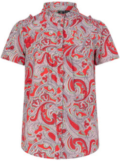 Indian blue Jeans Meisjes blouse paisley - Soft rood - Maat 164