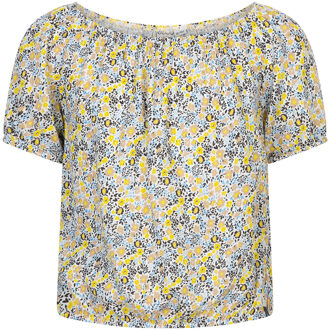 Indian blue Jeans Meisjes crop top bloemen - Licht blauw - Maat 128