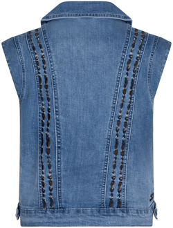 Indian blue Jeans meisjes gilet Medium denim - 152