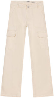 Indian blue Jeans Meisjes jeans broek Cargo wide fit - Lily wit - Maat 176