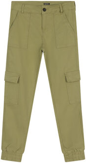 Indian blue Jeans Meisjes jeans broek Cargo worker fit - Olijf groen - Maat 134