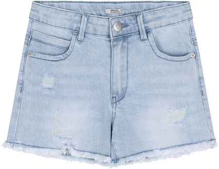 Indian blue Jeans Meisjes jeans short high waist - Licht denim - Maat 170