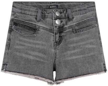 Indian blue Jeans Meisjes jeans short pocket - Licht grijs denim - Maat 128