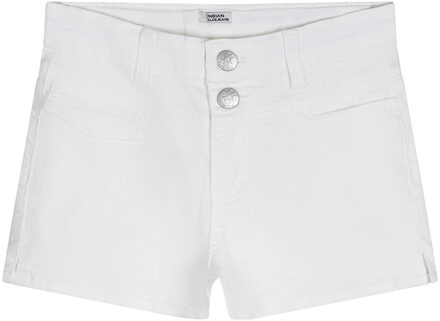 Indian blue Jeans Meisjes jeans short pocket - Wit - Maat 128