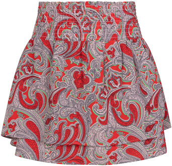 Indian blue Jeans Meisjes rok paisley - Soft rood - Maat 152