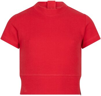 Indian blue Jeans Meisjes t-shirt cropped - Poppy rood - Maat 128