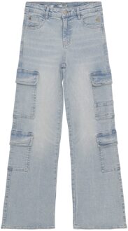 Indian blue Jeans Winter cargo jeansbroek meisjes - blauw - wide fit - maat 128