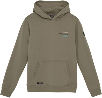 Indian blue Jeans Winter hoodie jongens - bruin - backprint - maat 128