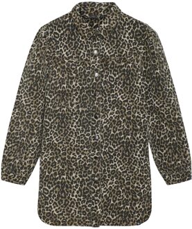 Indian blue Jeans Winter jurk meisjes - zand - luipaard - maat 164