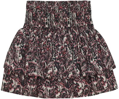 Indian blue Jeans Winter rok meisjes - zwart - AOP - maat 128