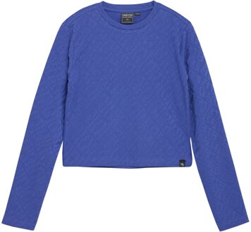 Indian blue Jeans Winter t-shirt meisjes - blauw - longsleeve/logo/Jacquard - maat 128