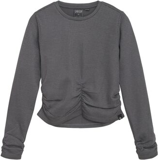 Indian blue Jeans Winter t-shirt meisjes - grijs - longsleeve/strepen/Lurex - maat 128