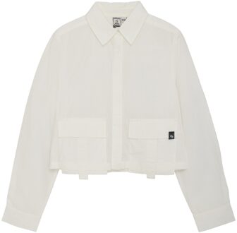 Indian blue Jeans Winter t-shirt meisjes - wit - cropped - maat 128