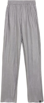 Indian blue Jeans Zomer broek meisjes - grijs - metallic - wide fit - Maat 140