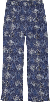 Indian blue Jeans Zomer broek meisjes - navy blauw - print - wide fit - Maat 152