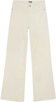 Indian blue Jeans Zomer jeans broek meisjes - wit - 2123 worker wide fit - Maat 176