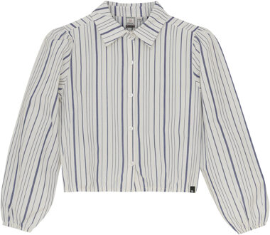 Indian blue Jeans Zomer shirt L/S meisjes - navy blauw - gestreept - Maat 128