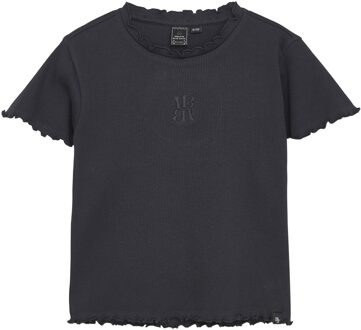 Indian blue Jeans Zomer T-shirt S/S meisjes - grijs - cropped - Maat 128