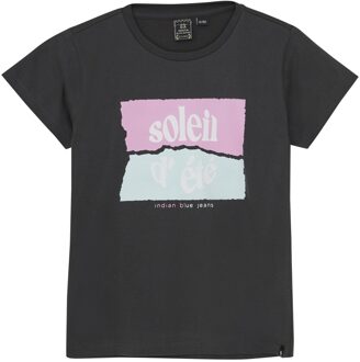 Indian blue Jeans Zomer T-shirt S/S meisjes - grijs - print - Maat 128