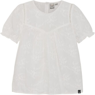 Indian blue Jeans Zomer T-shirt S/S meisjes - wit - embroidery - Maat 128