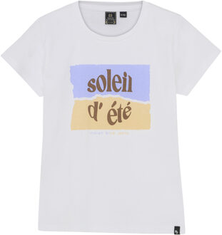 Indian blue Jeans Zomer T-shirt S/S meisjes - wit - print - Maat 128