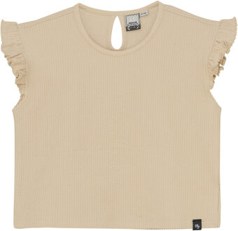 Indian blue Jeans Zomer top meisjes - zand - cropped - ruffel - Maat 128