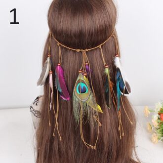 Indian Feather Hoofdband Verstelbare Hoofdtooi Festival Boho Haarband Vrouwen Girl Haar Accessoires EIG88 1