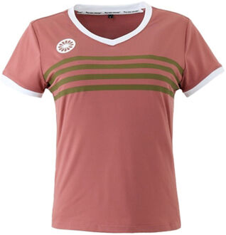 Indian Maharadja Kadiri Striped V-Neck T-shirt Dames roze - XS,XL