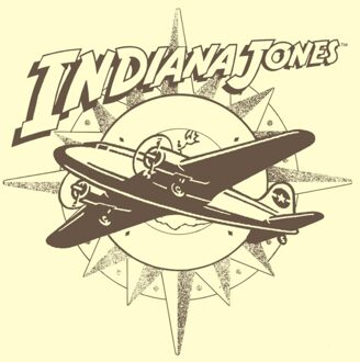 Indiana Jones Plane And Compass Unisex T-Shirt - Cream - XS Crème