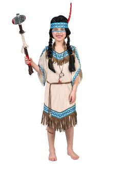 Indianen Jurk Meisje Tipi Multikleur - Print