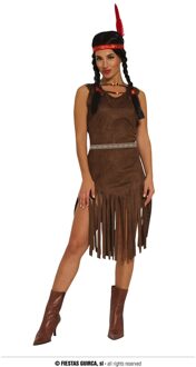 Indianen Kostuum Dames Anoki Bruin - Kastanje