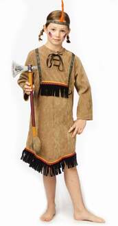 Indianenjurk + hoofband meisje Blackfeet Bruin - Kastanje
