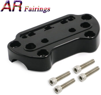 Indicator 1 "Stuur Clamp W/Snelheidsmeter Ring Mount Zwart Aluminium Voor Harley Sportster XL 883 1200 XL883 XL1200 dyna