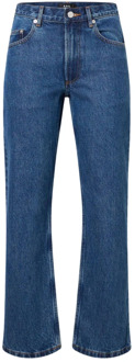 Indigo Delave Straight Leg Jeans A.p.c. , Blue , Dames - W26,W25,W27
