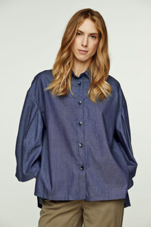 Indigo denim stijl jasje Indigoblauw - L