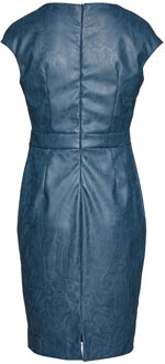 Indigo kunstleren jurk Indigoblauw - EU 38 / UK 10