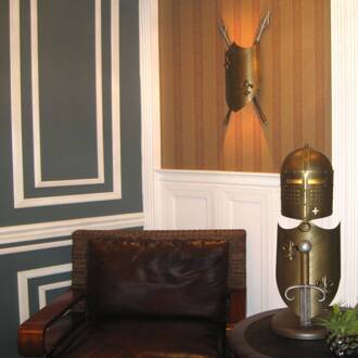 Indirect schijnende wandlamp Crusader brons gepolijst