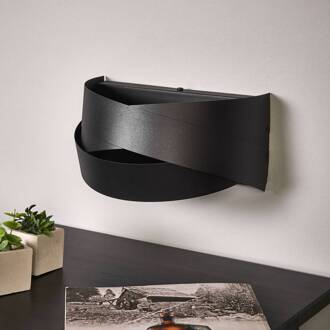 Indirect schijnende wandlamp Tornado zwart