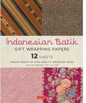 Indonesian Batik Gift Wrapping Papers 12 Sheets