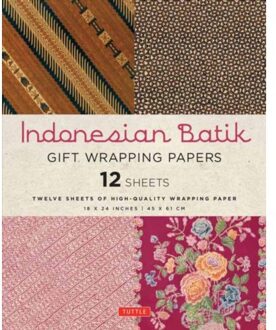 Indonesian Batik Gift Wrapping Papers 12 Sheets