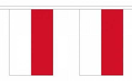 Indonesie Vlaggetjes vlaggenlijn slinger - 900 cm - polyester - binnen/buiten - versiering