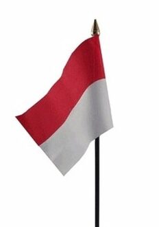 Indonesische landenvlag op stokje