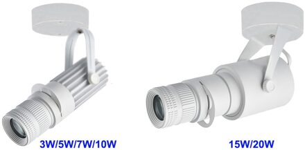 Indoor 3W/5W/7W/10W/15W/20W Led Cob plafondlamp Armatuur Spotlight Foto Focus Lamp Verstelbare Diafragma Theehuis Wit Shell puur wit / 3W