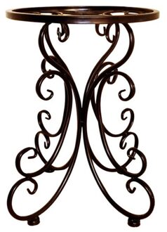 Indoor Balkon Enkele Smeedijzeren Bloem Ideeën Ronde Kruk Bloem Rack bronzen