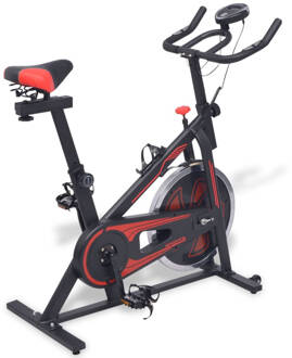 Indoor Bike Met Hartslagsensoren Zwart En Rood