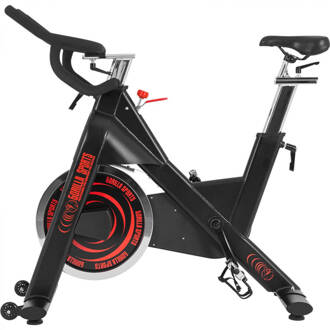 Indoor Cycling Bike Deluxe Zwart / Rood Verstelbaar