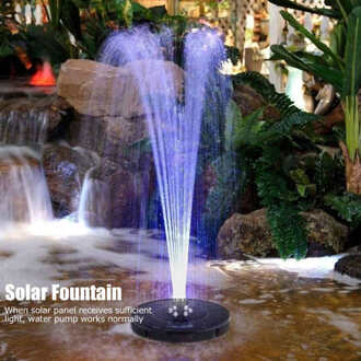 Indoor Drijvende Fontein Met Licht Solar Power Fontein Kit Zwembad Landschap Decoratie 0.5-0.85W Rvs
