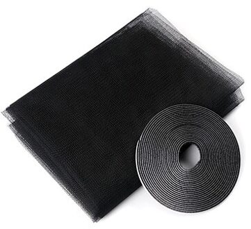 Indoor Insect Fly Mosquito Window Screen Zelfklevende Gordijn Klamboe Voor Keuken Window Home Protector zwart / 1.5mx2m